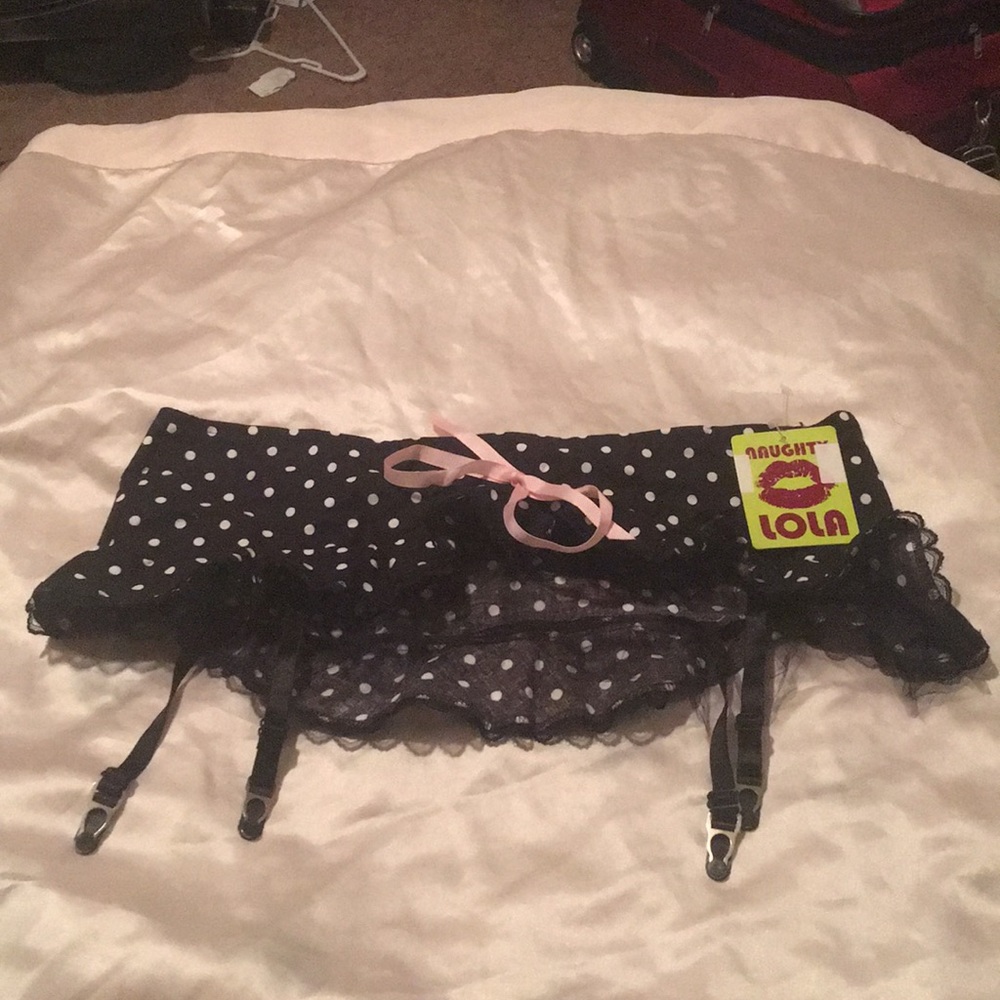 Naughty Lola retro polka dot garter skirt XL.
